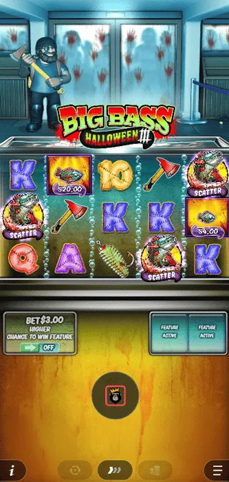 Three scatter symbols triggering free spins bonus game